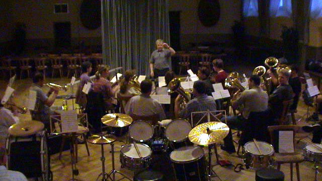 Eine Probe unserem ehemaligen Probelokal - Die Kaiserhalle